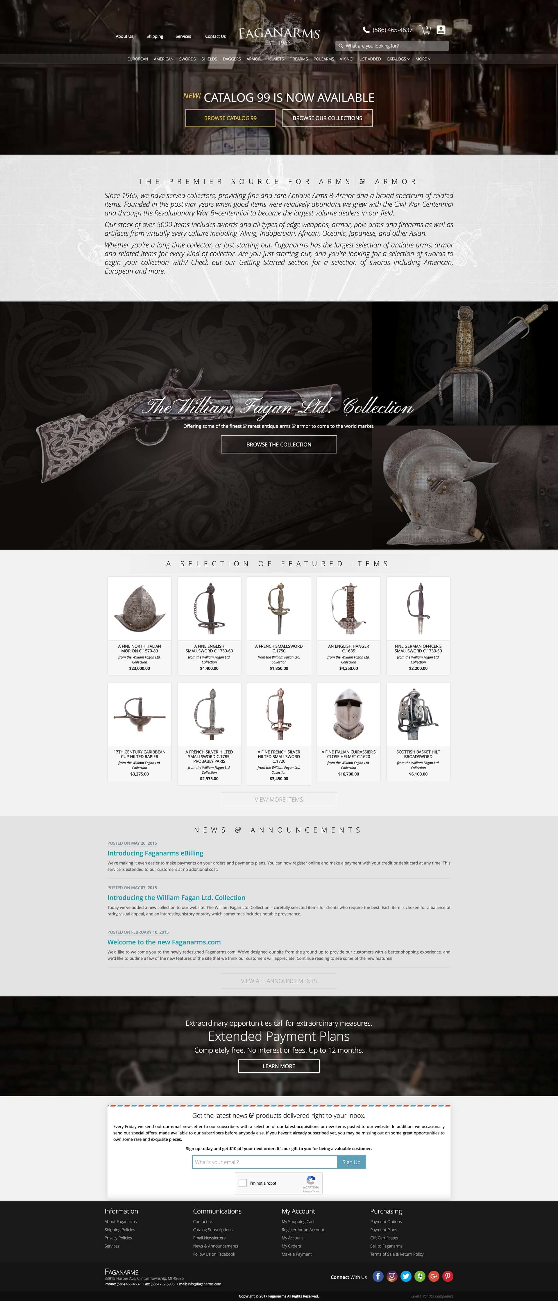 Fagan Arms homepage